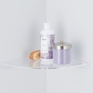 The Container Store Acrylic Corner Shelf - Set of 5 Retail $70